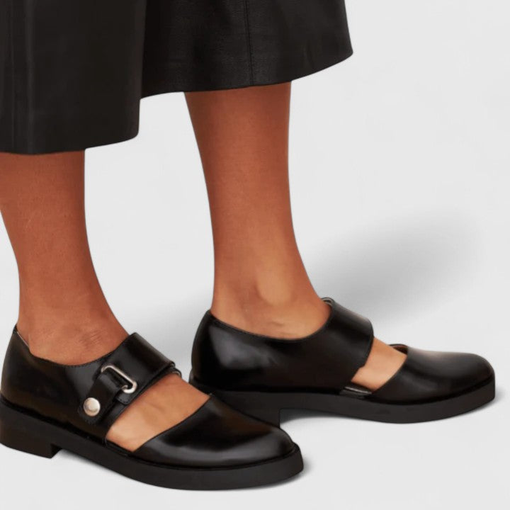 Macy - Polished Leather Mary Janes