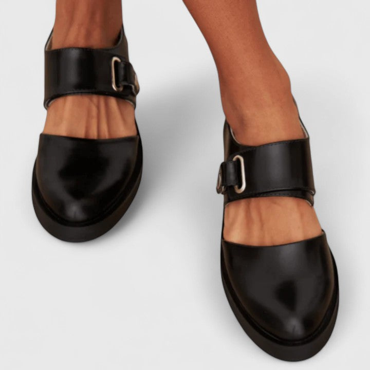 Macy - Polished Leather Mary Janes