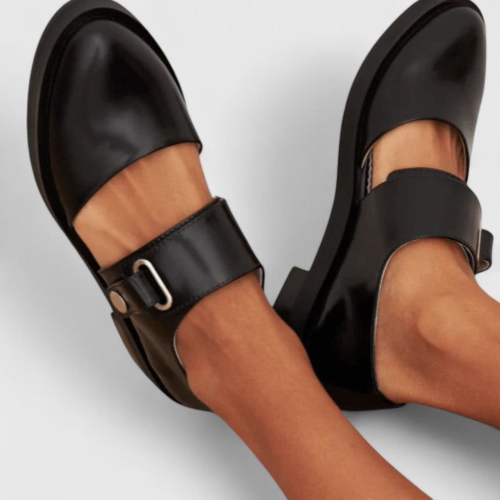 Macy - Polished Leather Mary Janes