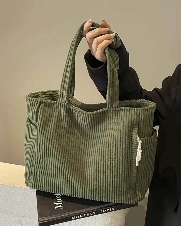 Lindy – Soft Corduroy Tote Bag