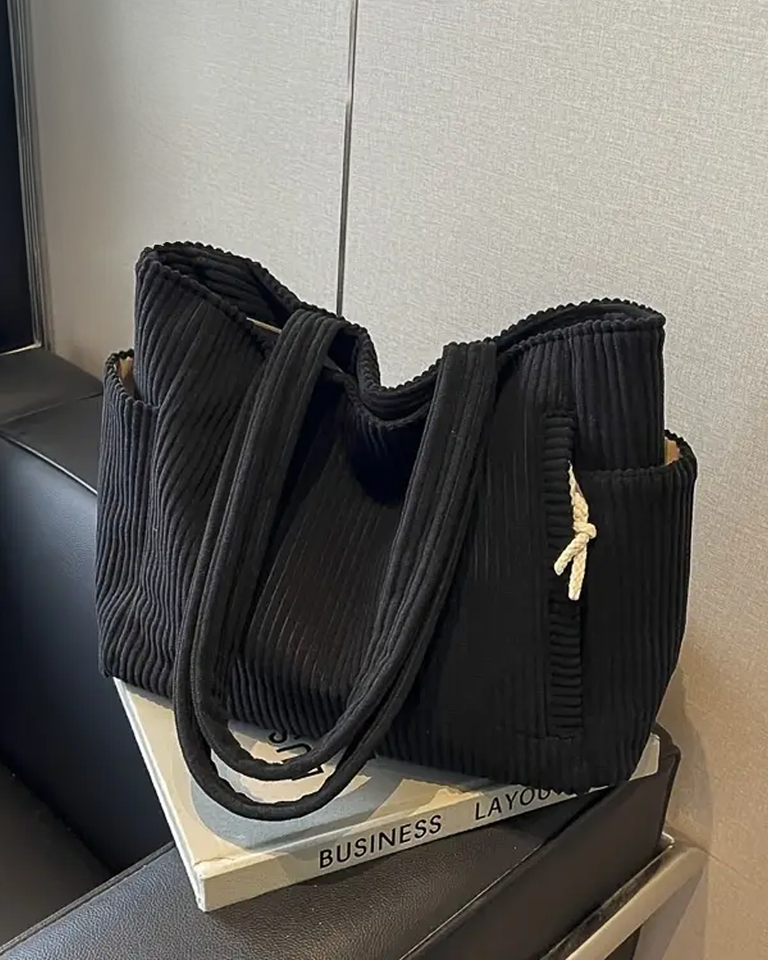 Lindy – Soft Corduroy Tote Bag