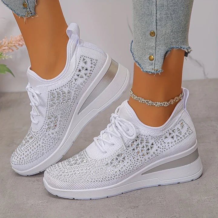 Jane – Crystal Embellished Comfort Sneakers