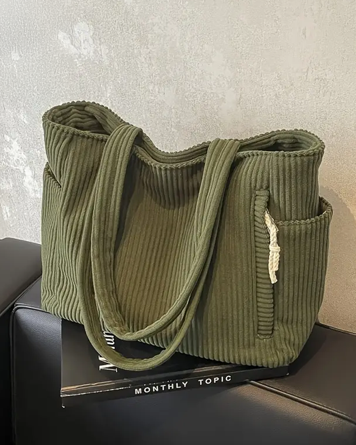 Lindy – Soft Corduroy Tote Bag