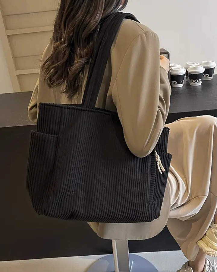 Lindy – Soft Corduroy Tote Bag