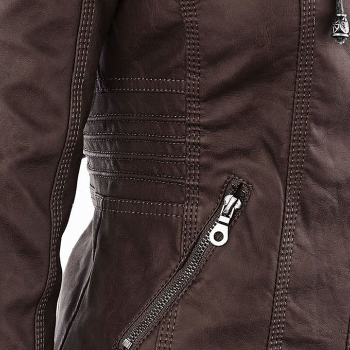 Gia - Leather Biker Jacket