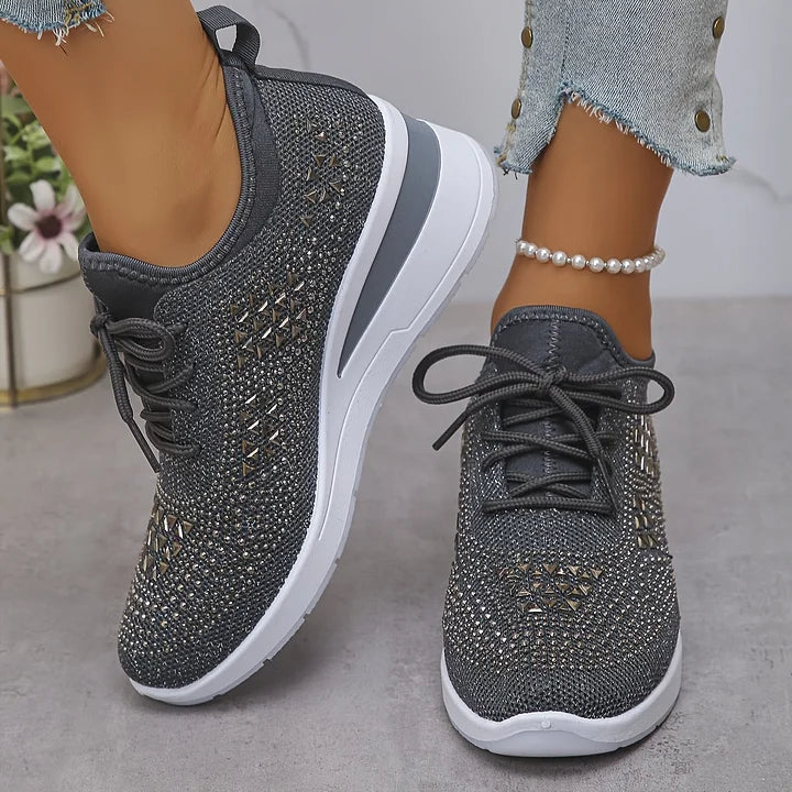 Jane – Crystal Embellished Comfort Sneakers