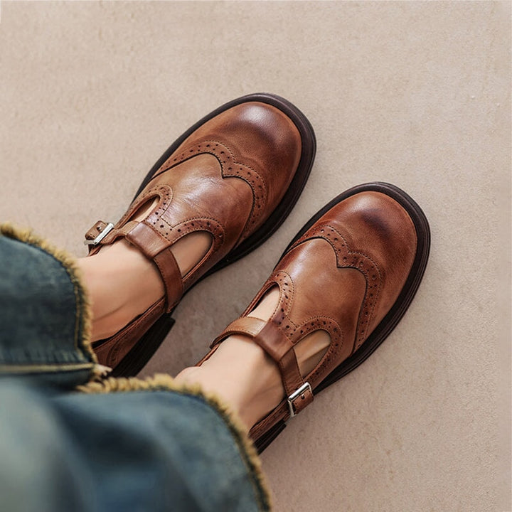 Livvy – Leather Mary Janes