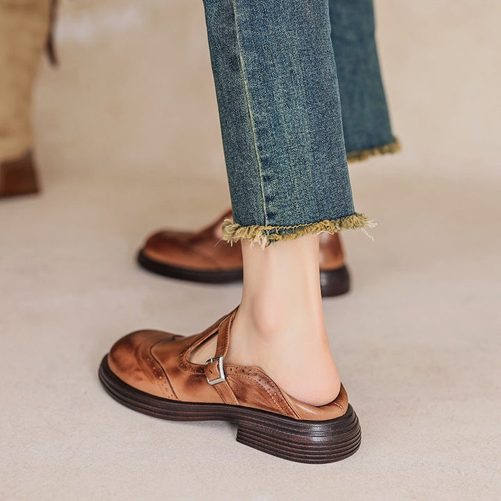 Livvy – Leather Mary Janes