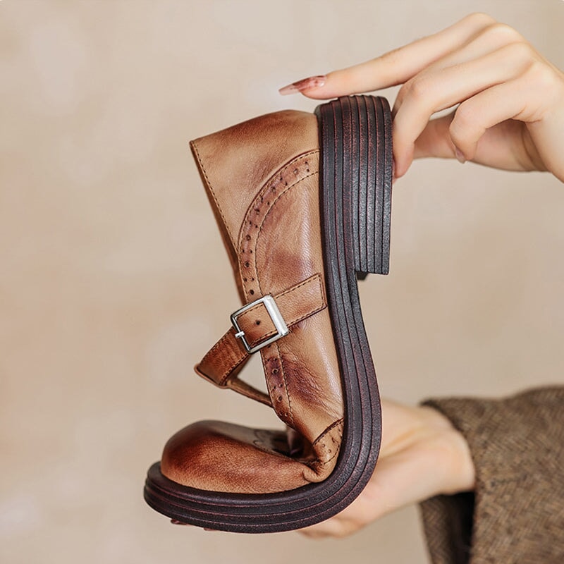 Livvy – Leather Mary Janes