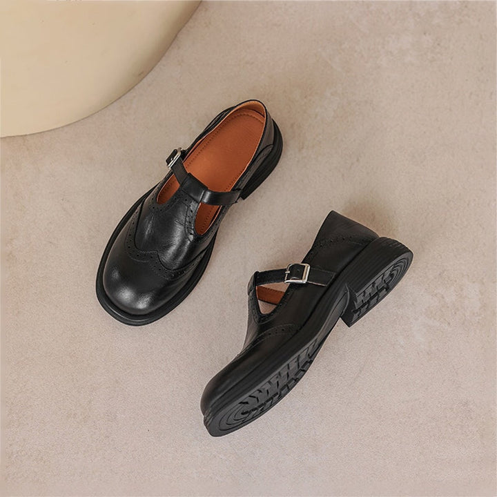 Livvy – Leather Mary Janes