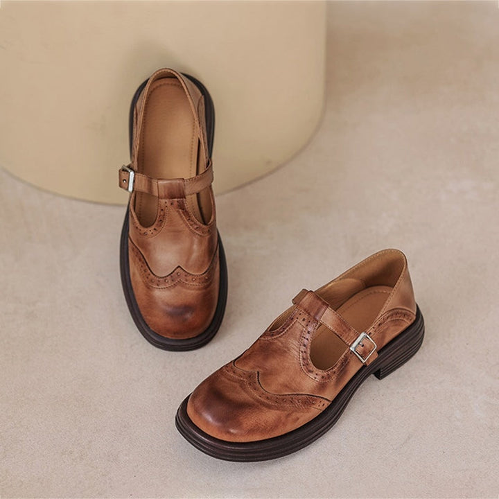 Livvy – Leather Mary Janes